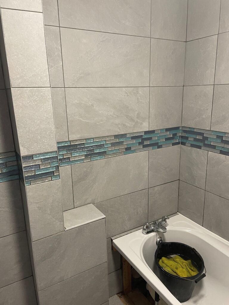 Grouting Tiles to give a clean professional finish